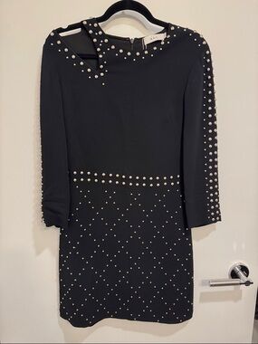 A.L.C. Taraji Black Studded Mini Dress